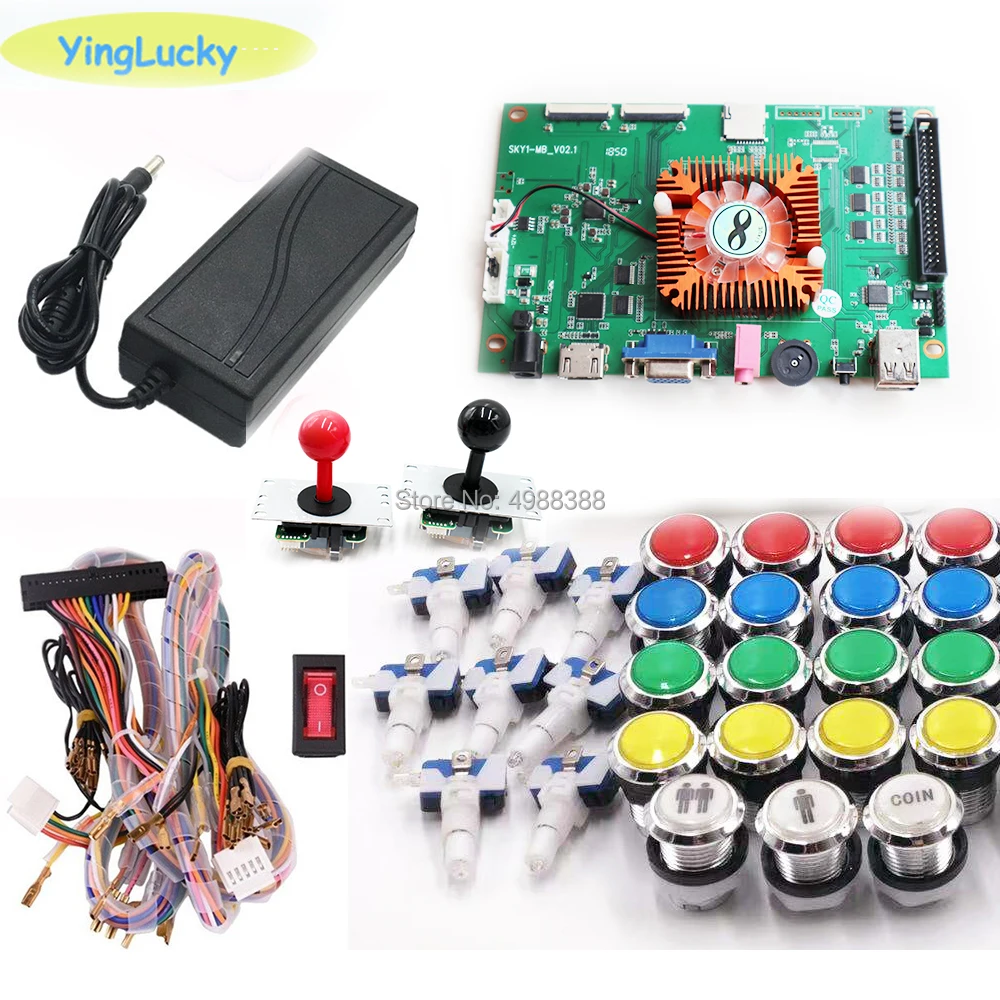 Pandora Box 3D 2323 DIY игровой набор аркадный кнопки Джойстики аркадная машина домашний