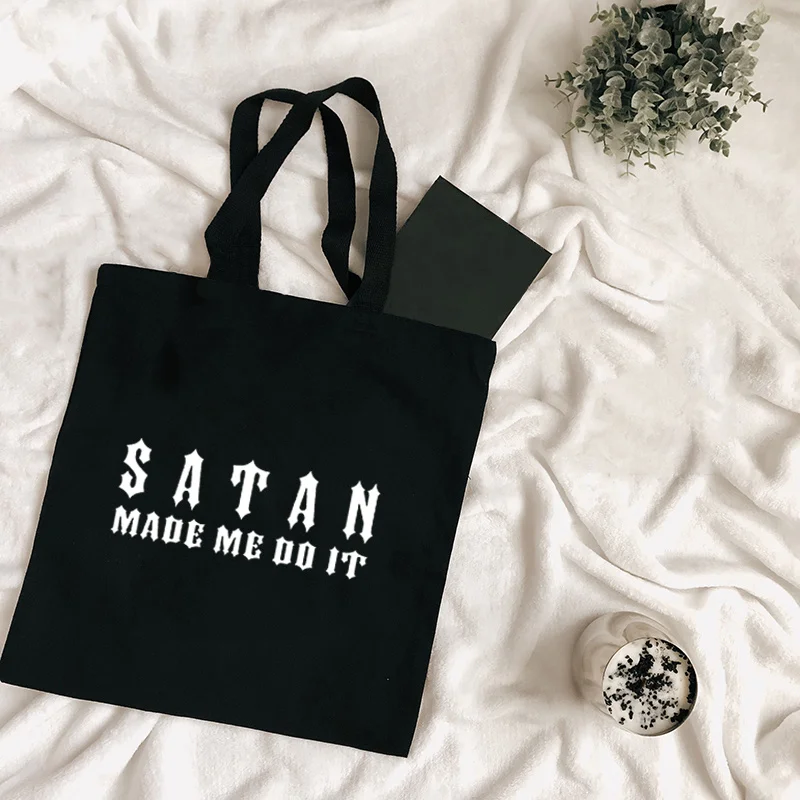 

Harajuku-Bolsos mochilas de lona con estampado Tumblr para mujer, bolsas de mano de tela para la compra, bolsas de hombro