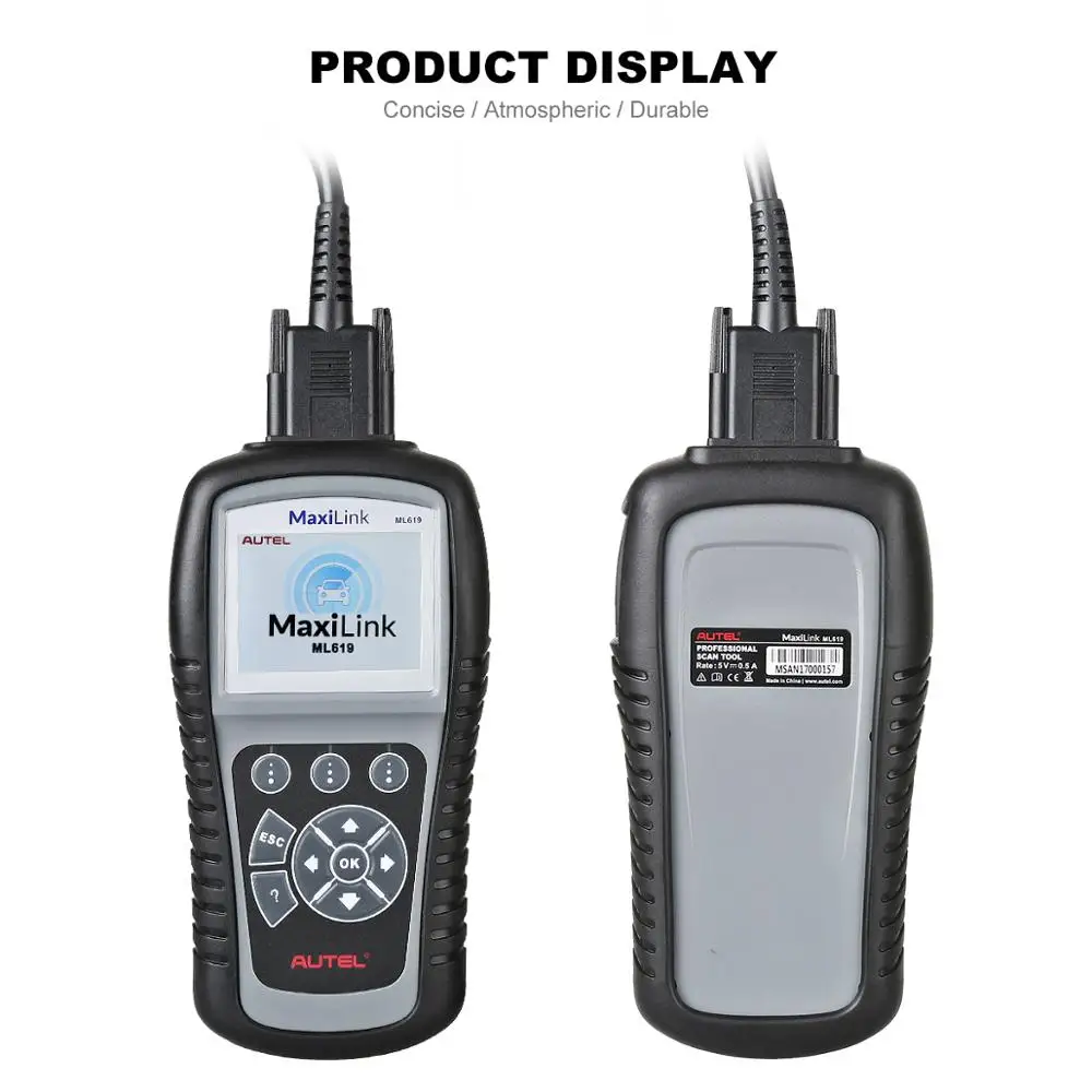 Autel MaxiLink ML619 CAN OBD2 сканер ABS SRS подушка безопасности Автомобильный диагностический