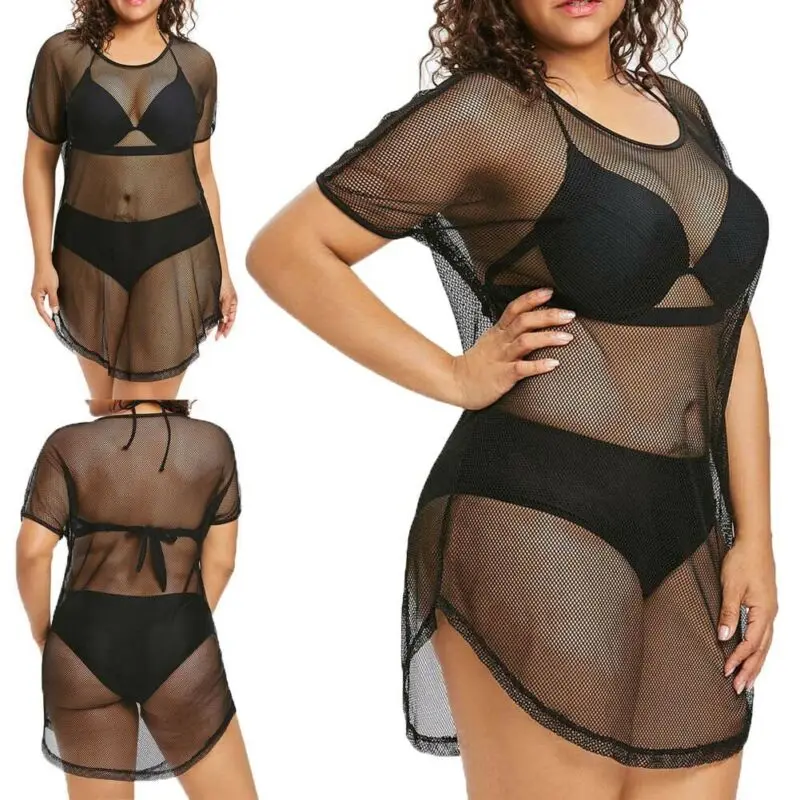 Фирменная новинка женская сексуальная прозрачная Сетчатая футболка большого