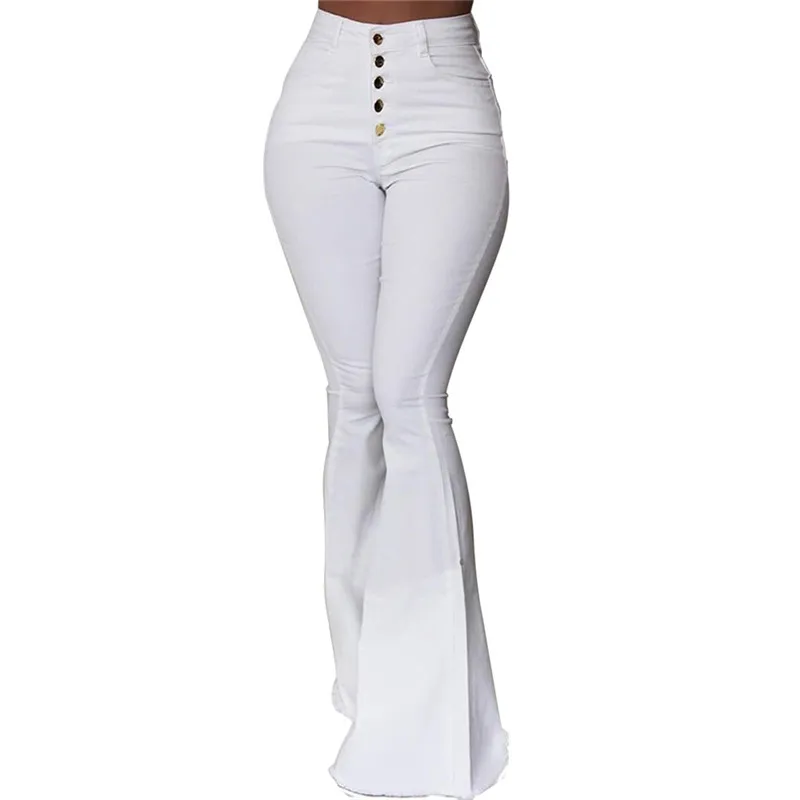 Elegant High Waist Trousers Fashion Single-breasted Simple Women Wild Casual Solid Color Wide Leg Pants For | Женская одежда