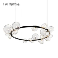 clear glass led chandelier aisle light bedroom dining room pendant lamp 110220v nordic home hanging light fixtures silver