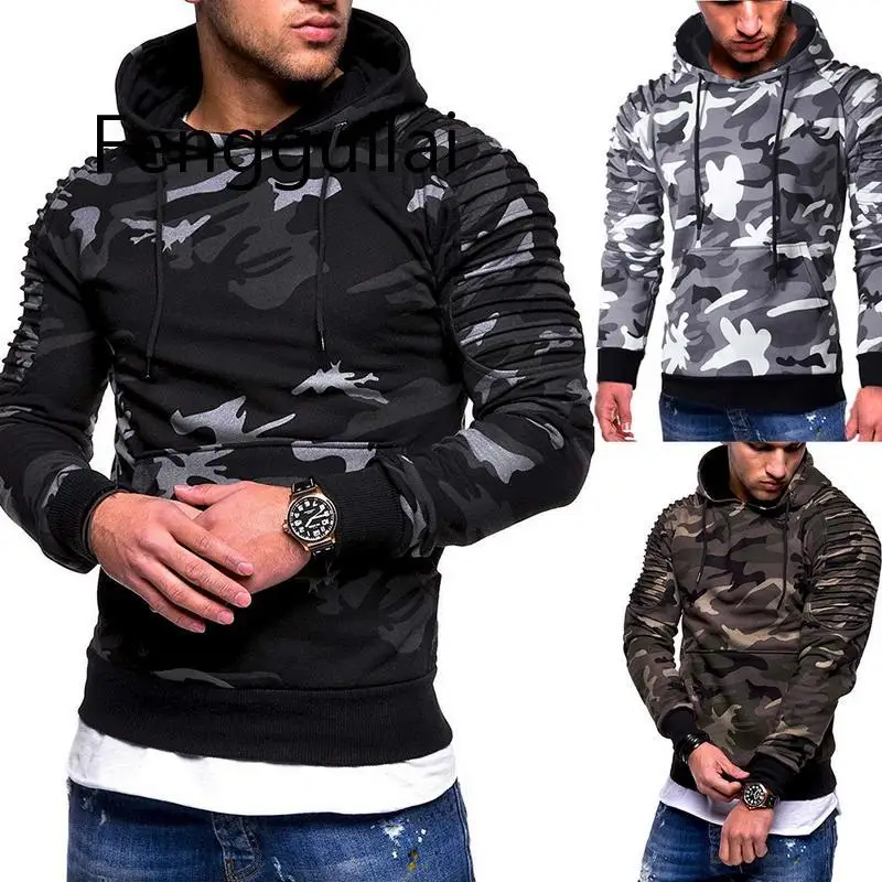 Camouflage Hoodies Men 2020 New Fashion Sweatshirt Male Camo Hoody Hip  Autumn Winter Military Hoodie  3XL