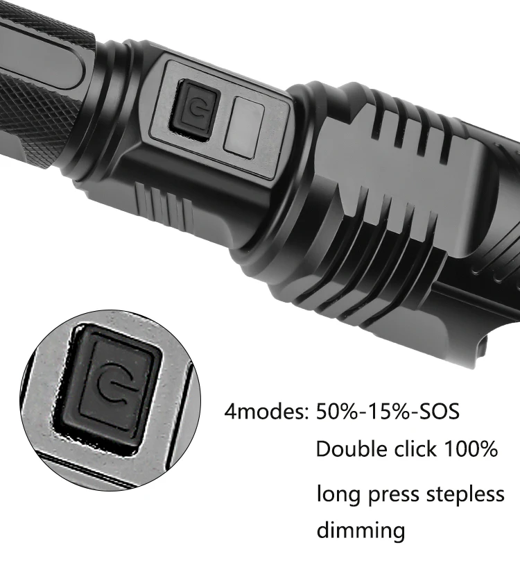 XHP90 мощный светодиодный фонарь XM-L T6 Водонепроницаемый USB с наружным молотком
