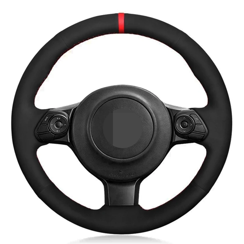 

Car Steering Wheel Cover Black Suede For Toyota 86 2016 2017 2018 2019 Yaris 2016 2017 2018 2019 Subaru BRZ 2016 2017 2018 2019