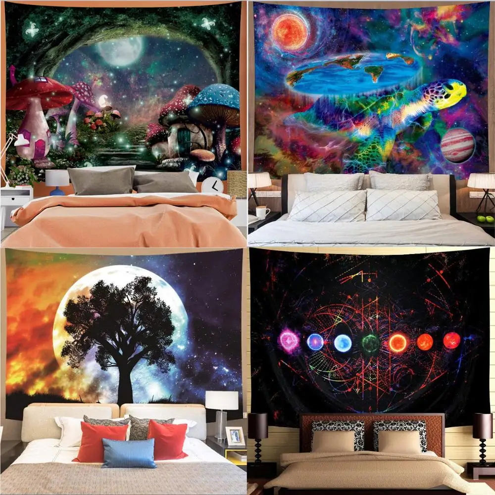 Уникальный настенный Подвесной Настенный коврик с рисунком в виде Будды для йоги