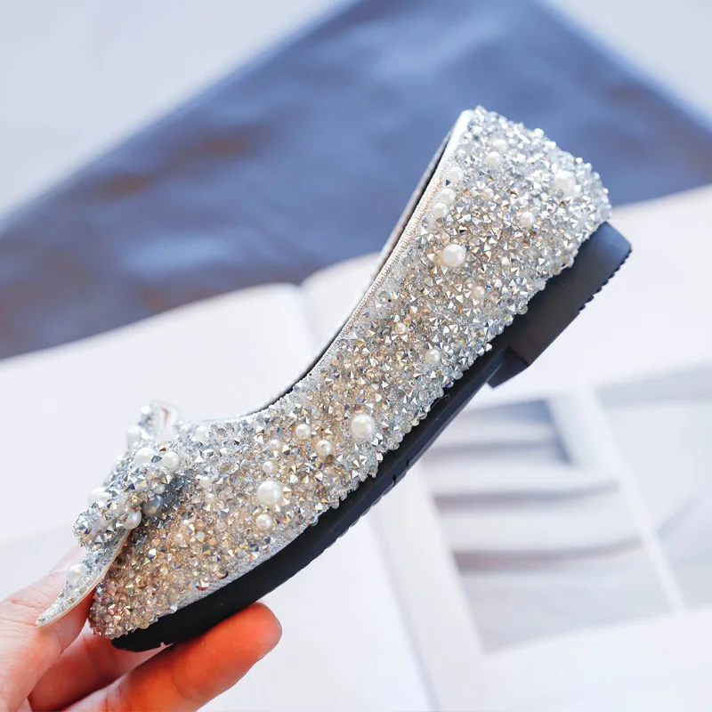 

Spring Autumn New Fashion Kids Girl Shoes Bow-knot Waterproof Fashion Korean Children Shoe Sequins Soft Bottom Beach Shoe