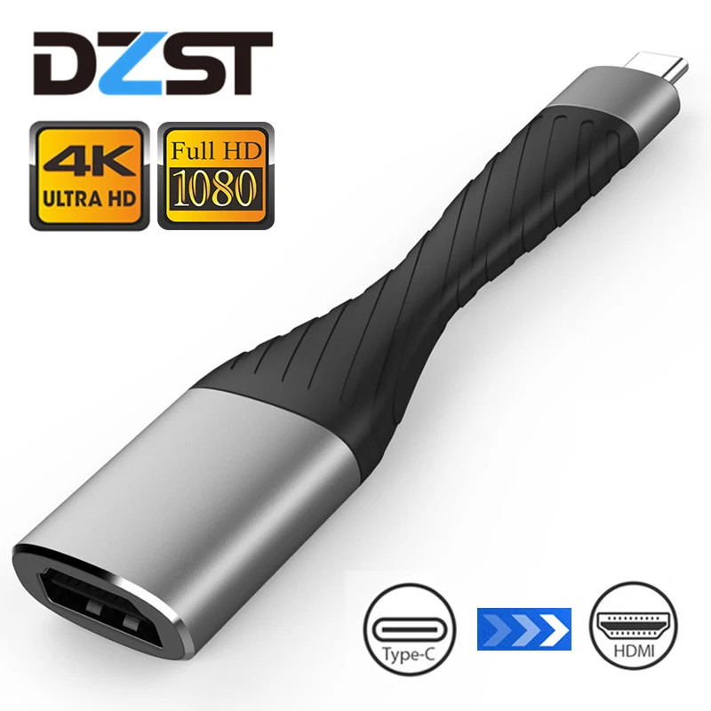 

DZLST Type C To HDMI-compatible 1.4 Cable Adapter 32HZ 4K Type C 3.1 To HDMI-compatible Thunderbolt 3 For Laptop Android phone