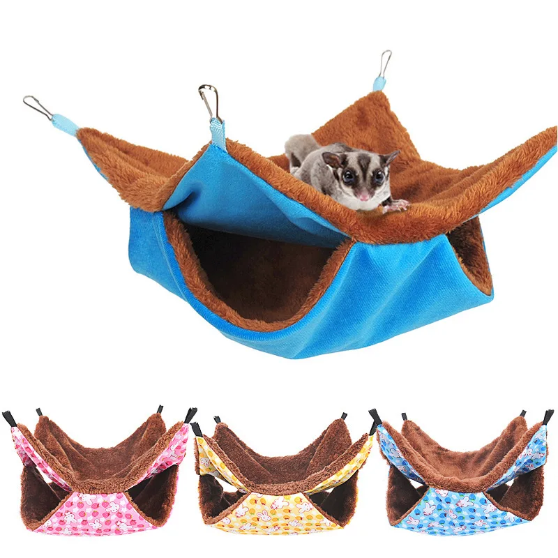 

Double-layer Hamster Hammock Squirrel Honey Bag Pet Plush Small Pet Thick Warm Cotton Nest