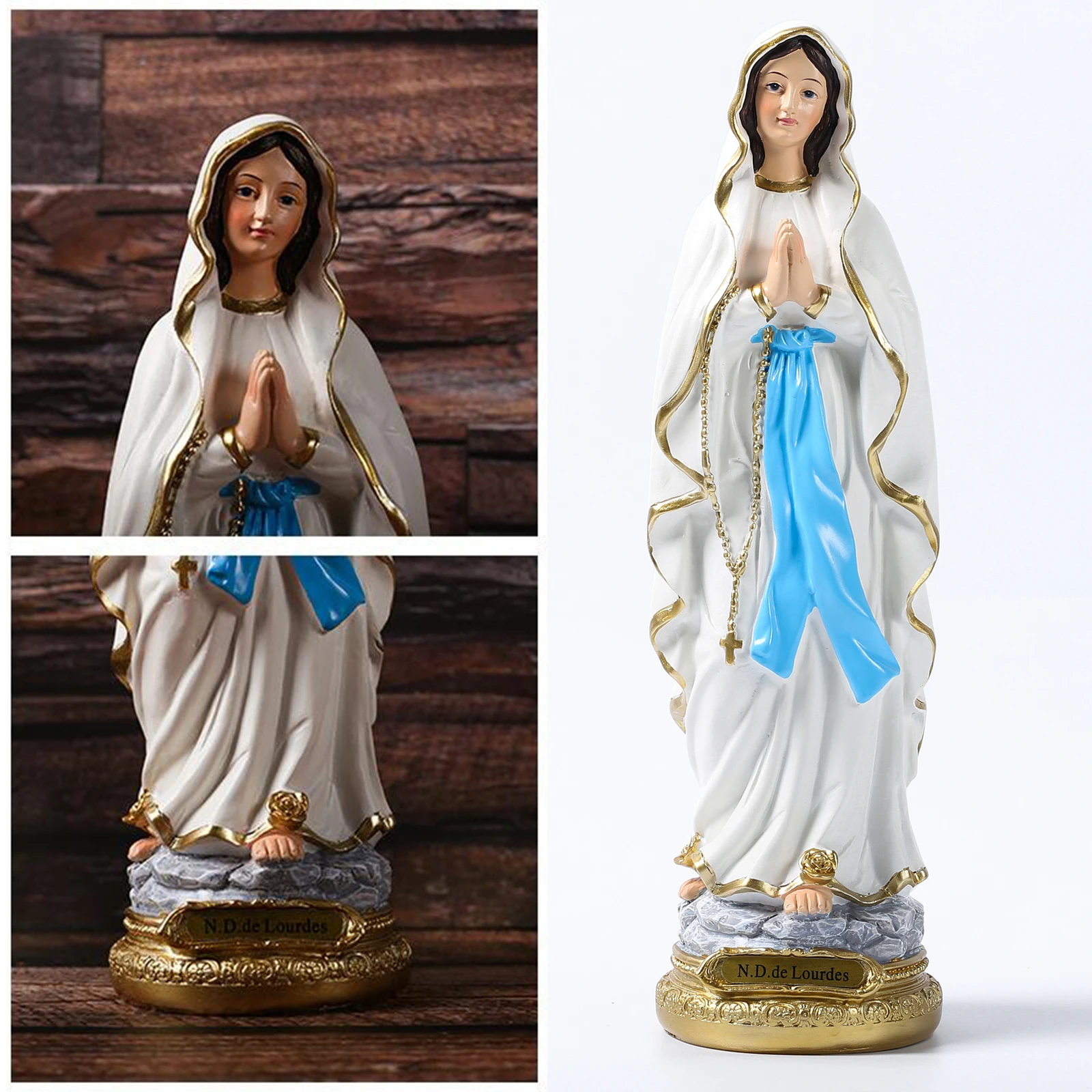 

Смола Madonna Статуя Девы Марии фигурка свадебный подарок на Рождество дома Настольный декоративный светильник