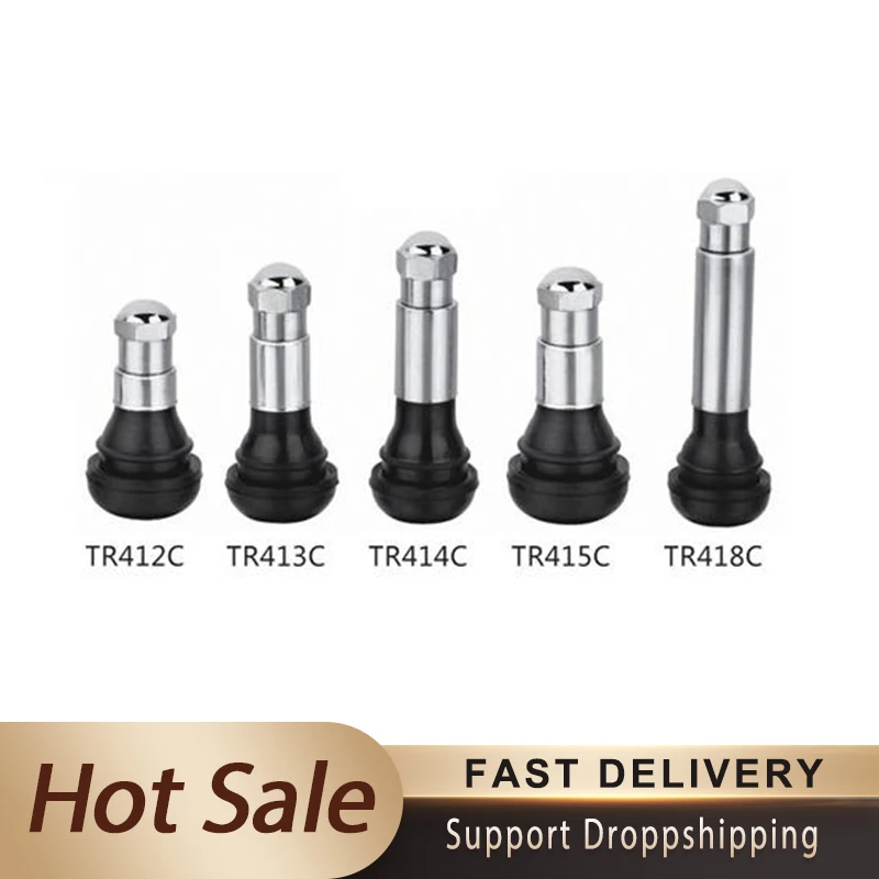 Комплект клапанов шин для автомобилей и мотоциклов 4 шт. новый черный хром