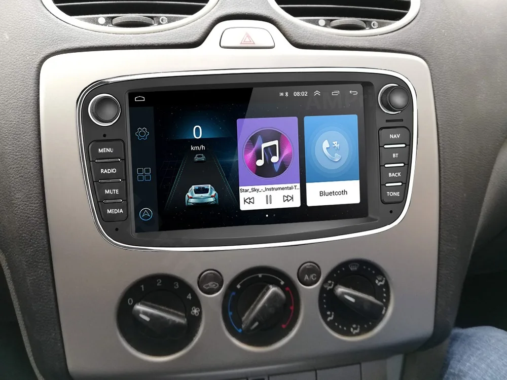 AMPrime 2 Din Автомобильный мультимедийный плеер " Авторадио Android gps Wifi автомобильное радио Mirrorlink FM USB для Ford/Focus/C-Max/Mondeo/Galaxy