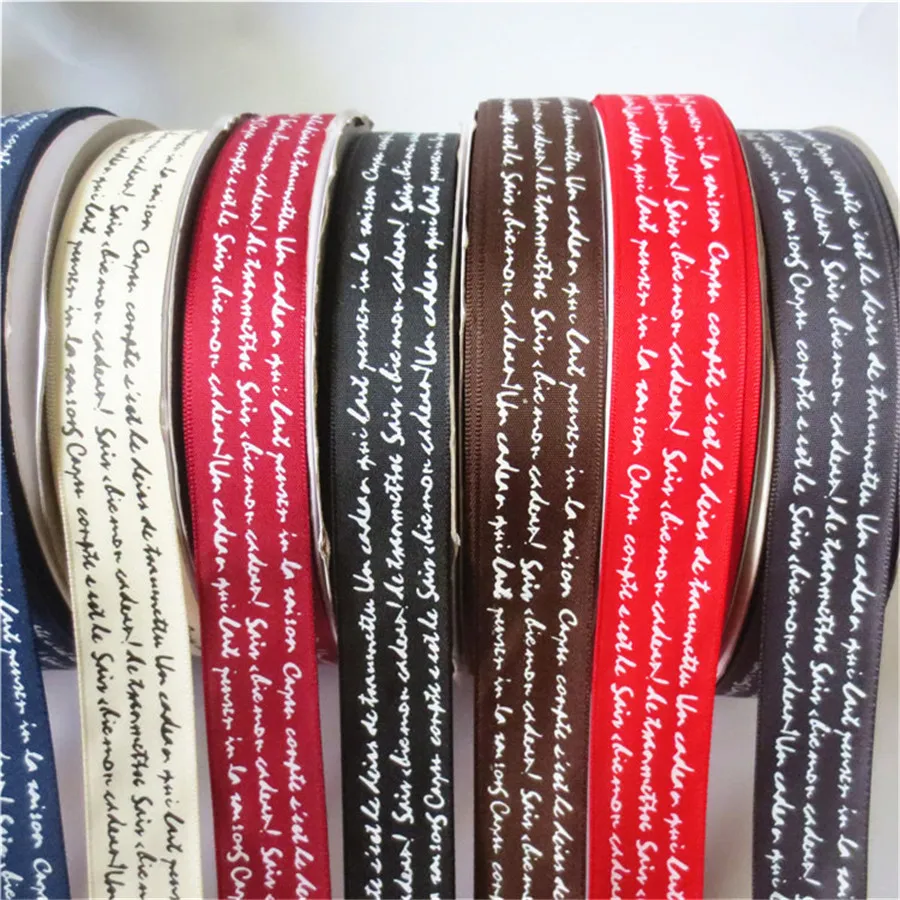 Ленты с буквенным принтом 85 м 25 мм для украшения свадебной вечеринки букет