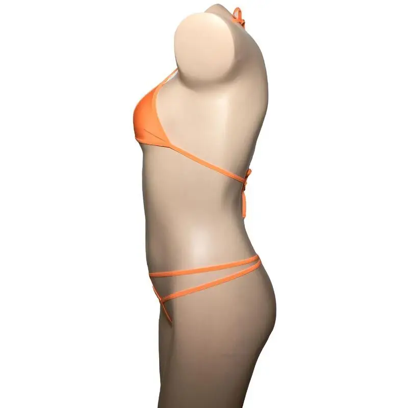 Сексуальные женские оранжевые бриджи из спандекса бюстгальтер на бретельках
