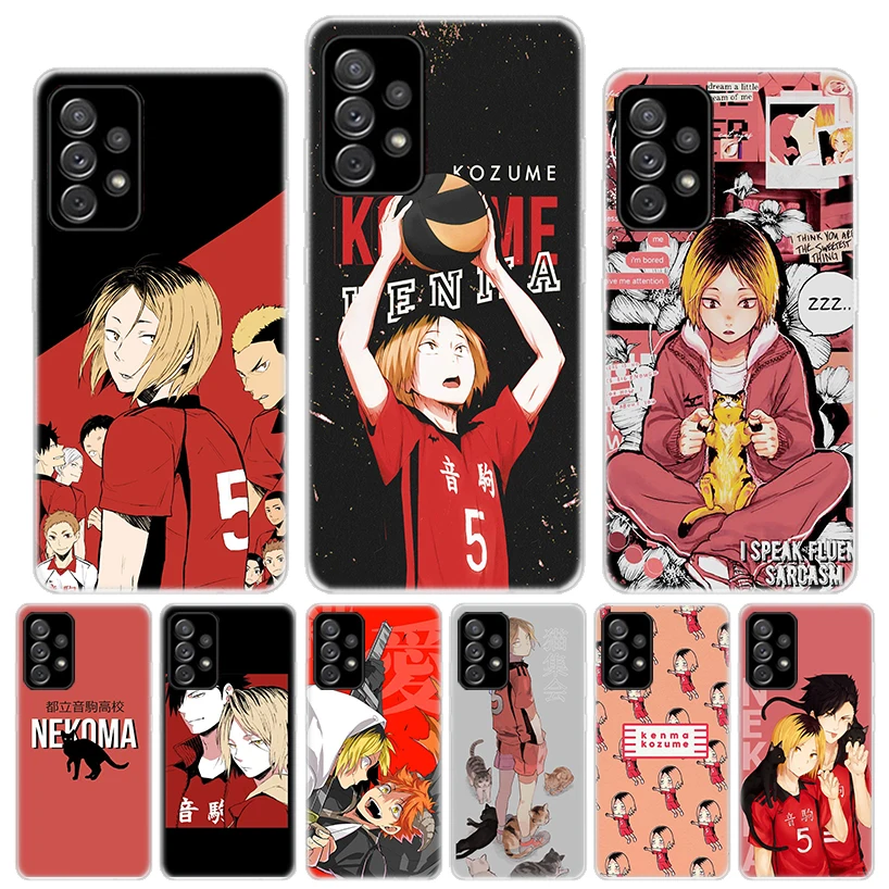 Kozume Kenma Haikyuu Anime Silicon Call Phone Case For Samsung Galaxy A72 A52 A71 A51 A32 A22 A12 A02S A31 A21S M21 M31S M51