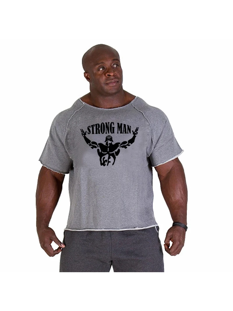 

Men Cotton Short sleeve t shirt Fitness Oversize Breathable T-shirt Male Brand Gym Tees Tops Summer New Fashion Casual clothing