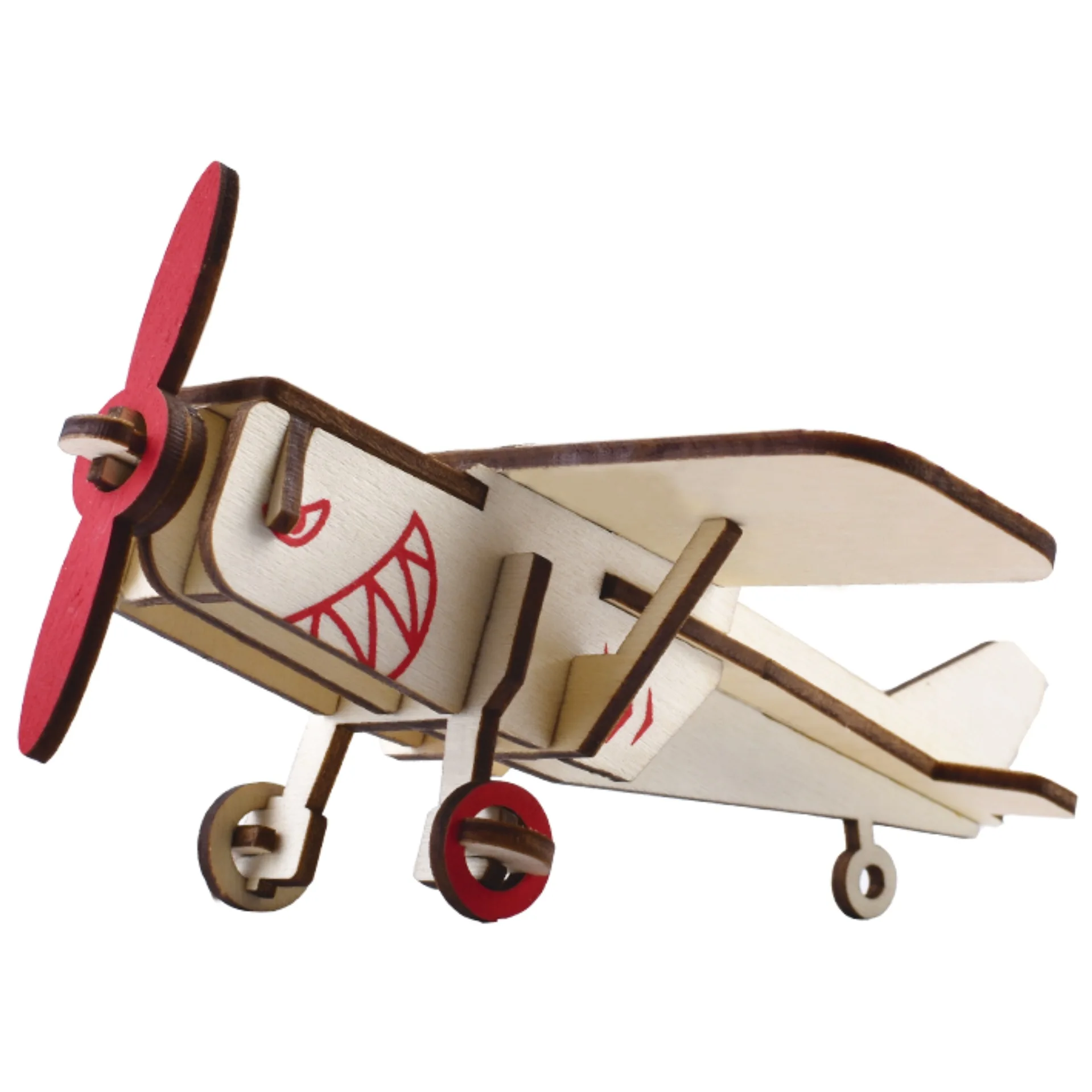 Airplane Сборный Набор DIY 3D деревянные игрушки модель автомобиля самолет головоломка мини деревянные модели игрушки для детей Детские аксессуары ручной работы - Цвет: Airplane