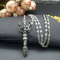 elephant head necklace pendant is for men and women elephant trunk god of wealth king kong luck necklace pendant diy handmade
