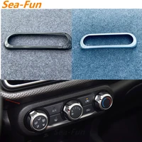 abs chrome matte central console air conditioning adjusting box frame cover for nissan kicks p15 2021 2022 car accessories
