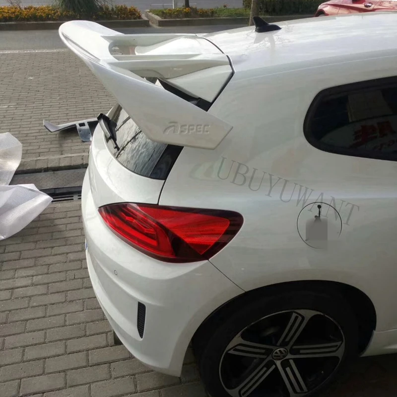 Для Volkswagen Scirocco Высокое качество ABS Материал грунтовка цвет автомобиля задняя крыша губы крыло спойлер для Volkswagen Scirocco 2010