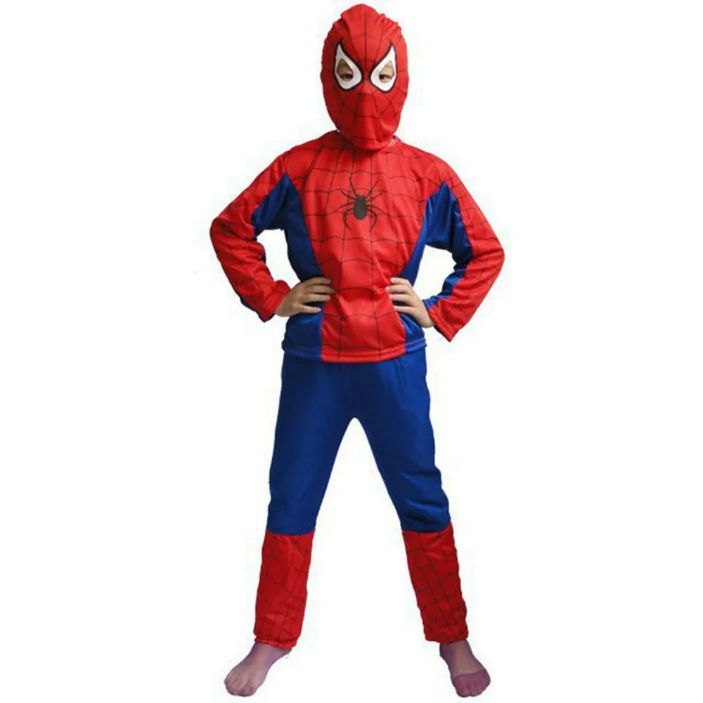 Kids Spiderman superhero Cosplay Costume Children Clothing Sets Long Sleeve Top+Pant+Mask Suit Halloween Party Toddler Baby |