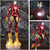 led light classic marvel iron man mk4 mark iv 7 movie action figure ironman mark 4 tony stark legends zd toys doll model