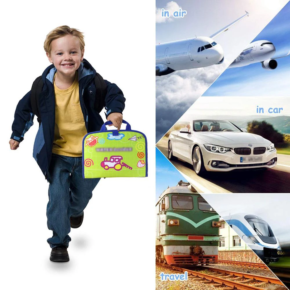 

46X29cm Magic Water Drawing Matter with 1 Magic Pen Handbag Design Doodle Matter Farm Theme Drawing Toys Educational Toys