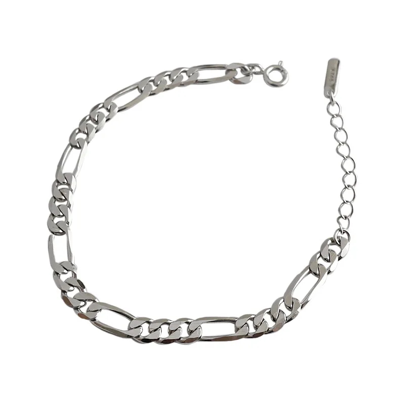 

Silvology 925 Sterling Silver 5MM Chain Bracelets Silver High Quality Elegant Frosty Style Bracelets for Women 2019 Jewelry Gift