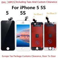 10 pcslot for iphone 5 5s 5 lcd screen display touch digitizer assembly replacement for iphone 5s 5 for iphone 5 lcd screen