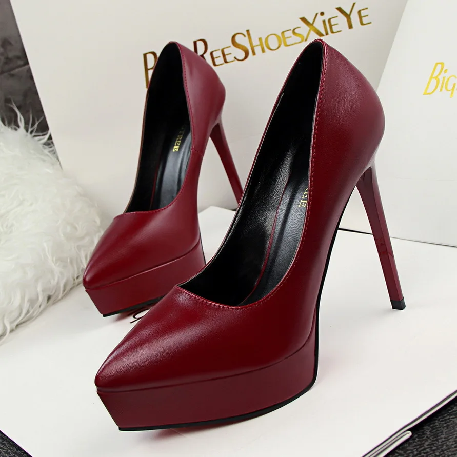 

Large Size High Heels Shoes Woman Pump Thin Heel Female female Elegant Sexy beautiful Dress women's Office Pumps shoes