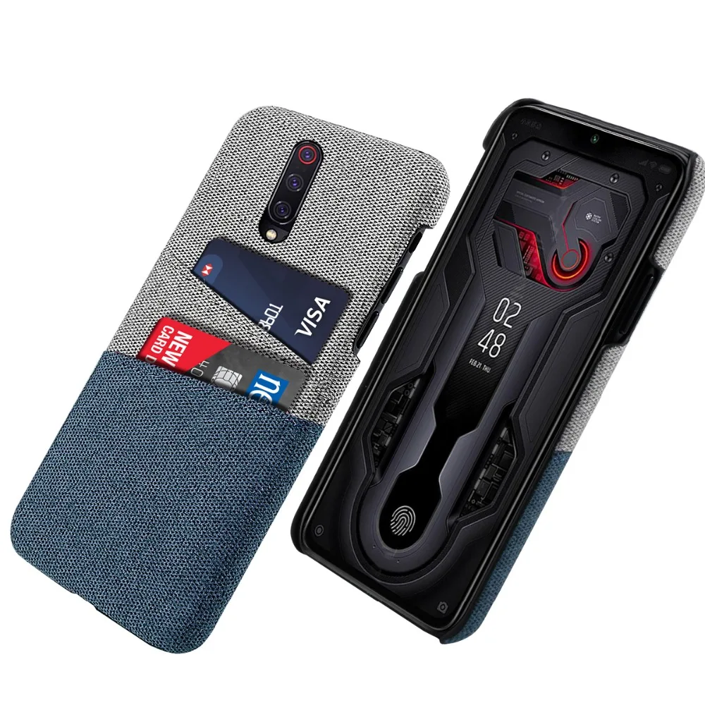 Для Xiaomi mi 9T mi CC9 чехол тонкий Жесткий ПК не царапающийся тканевый чехол для Xiao mi Red mi K20 Pro Note 8 8A чехол с отделением для карт