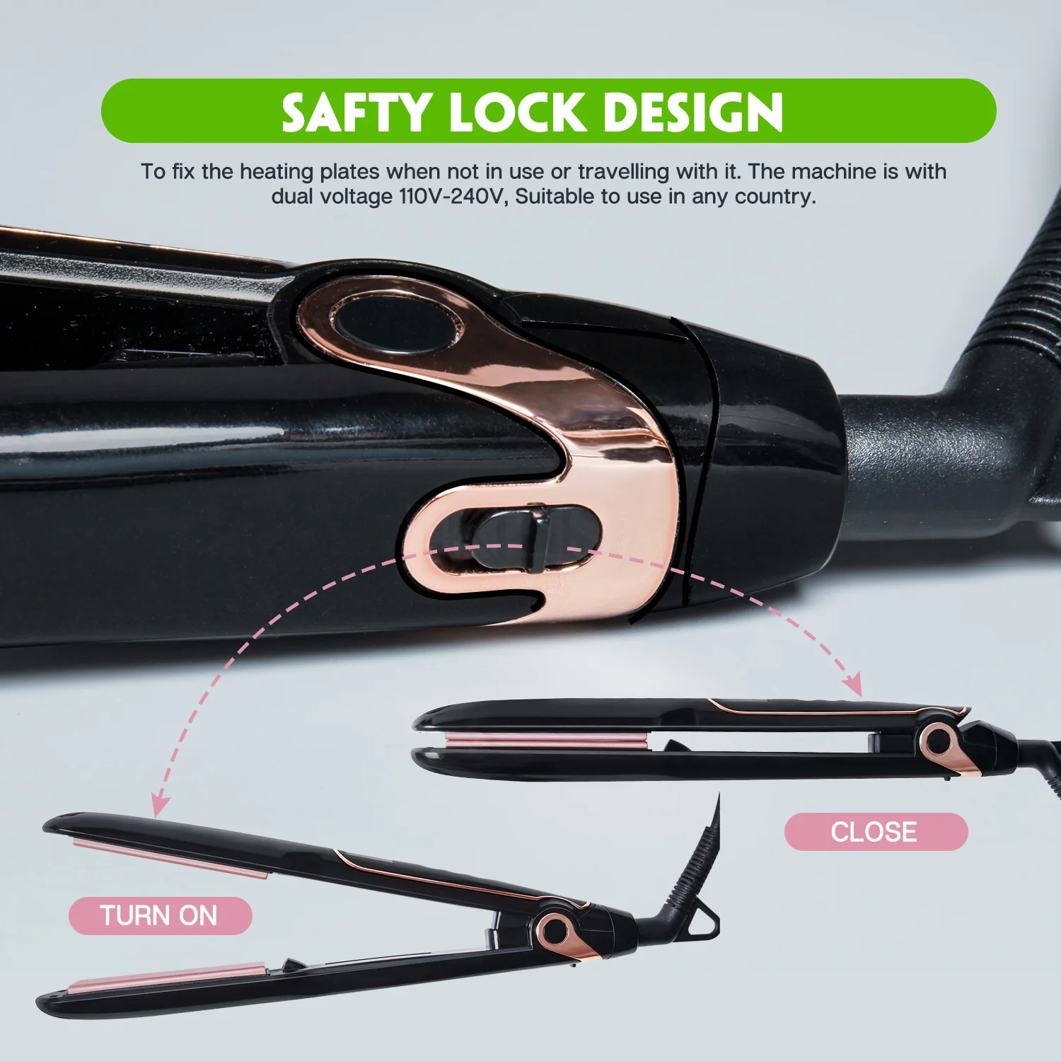 

Professional Wide Plates Hair Straightener Curler Ceramic Flat Iron Straightening Curling Irons Styling Tools Straight Hair Clip