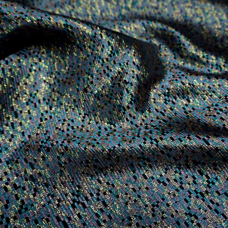 

CF1123 New In Thread Mixed - colored Small Square Speckled Jacquard Silk Satin Fabric for Sewing Elegant Evening Dresses 2023
