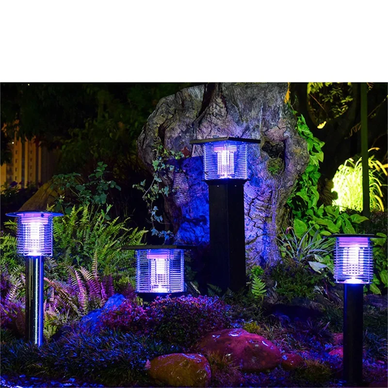 Уличная лампа OUFULA на солнечной батарее для уничтожения комаров ловушка