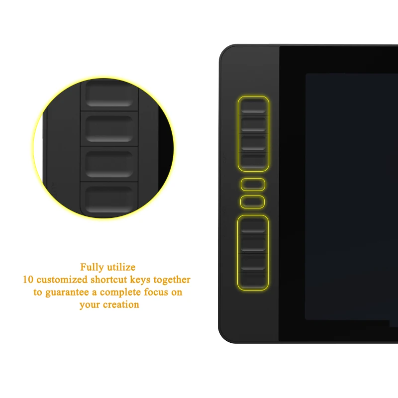 

GAOMON PD1561 15.6 Inches IPS HD Graphics Drawing Tablet Monitor 72% NTSC Color Gamut with 8192 levels Battery-free pen