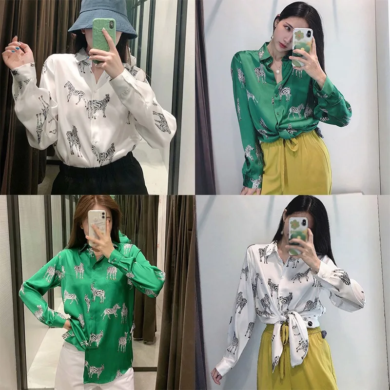 

Women's Animal Printing Temperament Loose Leisure Blouse Shirts Tops