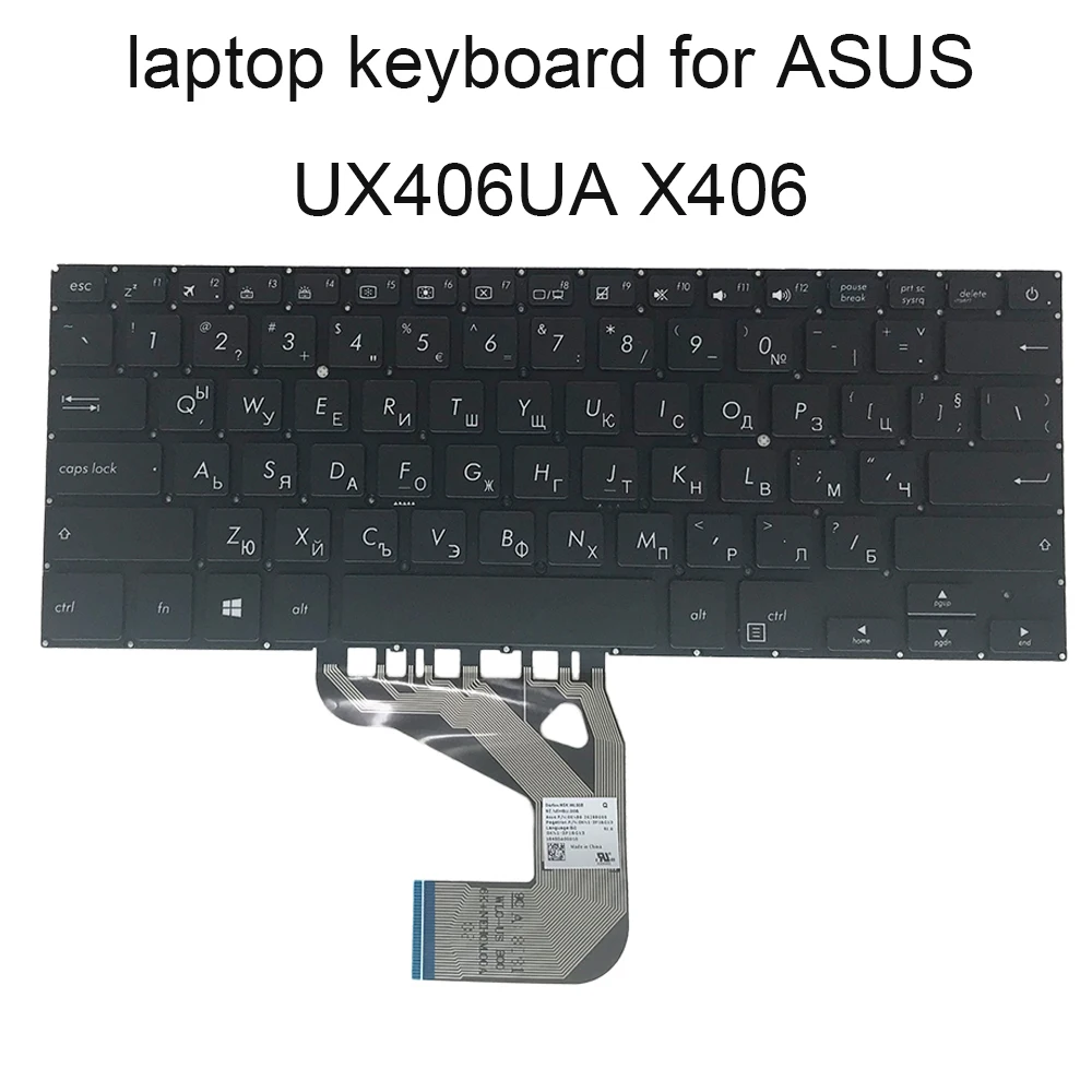 

UX406 Replacement BG Bulgarian KR Korean Italian Keyboards for ASUS X406 X406UA UX406UA Backlit keyboard 2628BG00 2618KO00