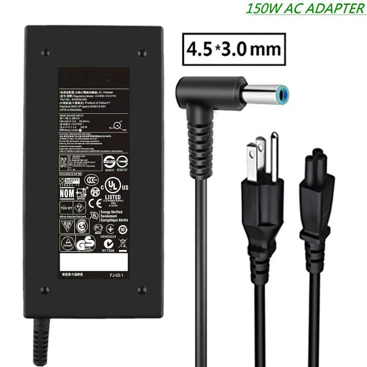 

Зарядное устройство Huiyuan 150 Вт, подходит для HP ZBook Studio15 G3 G4 G5, подходит для HP ZBook G3 G4 OMEN x by 15 17