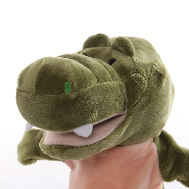 1pcs 25cm Hand Puppet Crocodile Animal Plush Toys Baby Educational Puppets Story Pretend Playing Dolls for Kids Gifts | Игрушки и хобби