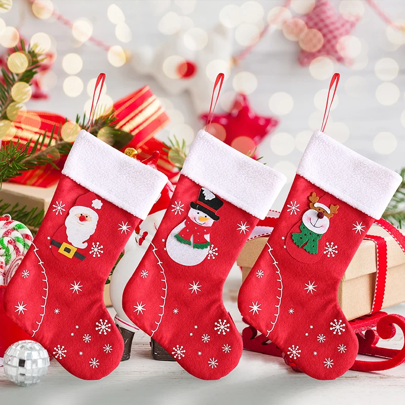 

Рождественские чулки, носки, подарок Санта-Клаусу, детский мешок для конфет, снеговик, олень, карманный подвесной товар 2022, новый год