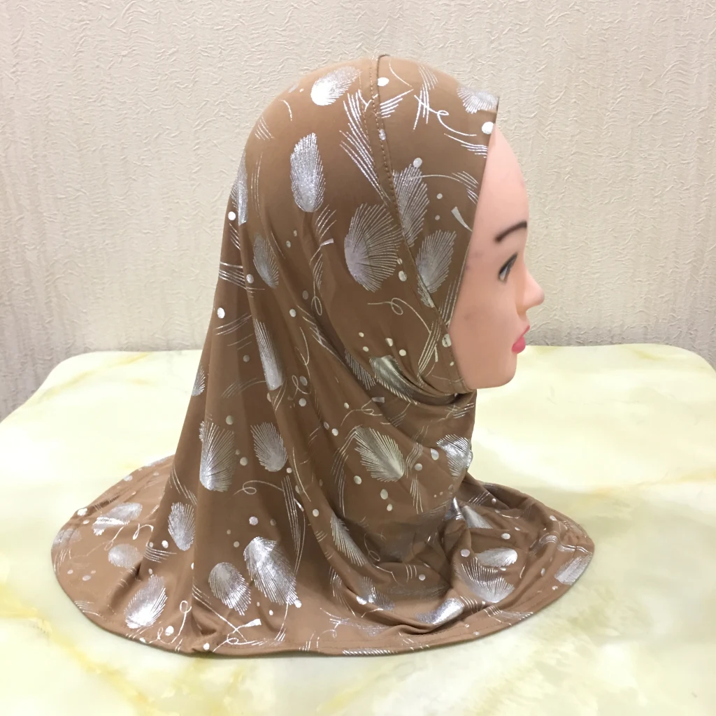Красивый маленький хиджаб с принтом H210 простые милые женские шапки подходят для