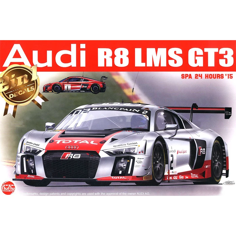 

Hobby Nunu Assembled Model 1/24 Toys car Audi R8 LMS GT3 PN24004