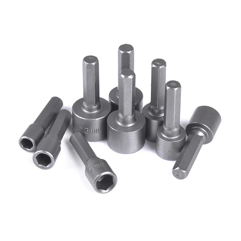 9Pcs/ Set Power Nutdriver Nut Driver Bit Adapter Strong Magnetic Hex Shank Socket Bits | Инструменты