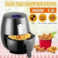 1400W Power Air Fryer without Oil Electric Airfryer 5 2L Deep Fryer Touch Screen LED Digital Kitchen Appliances for Cooking