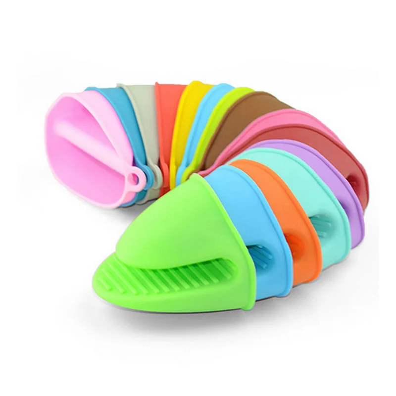 1pcs Kitchen Silicone Heat Resistant Clips Insulation Non Stick Anti-slip Pot Bowel Holder Clip Cooking Baking Oven