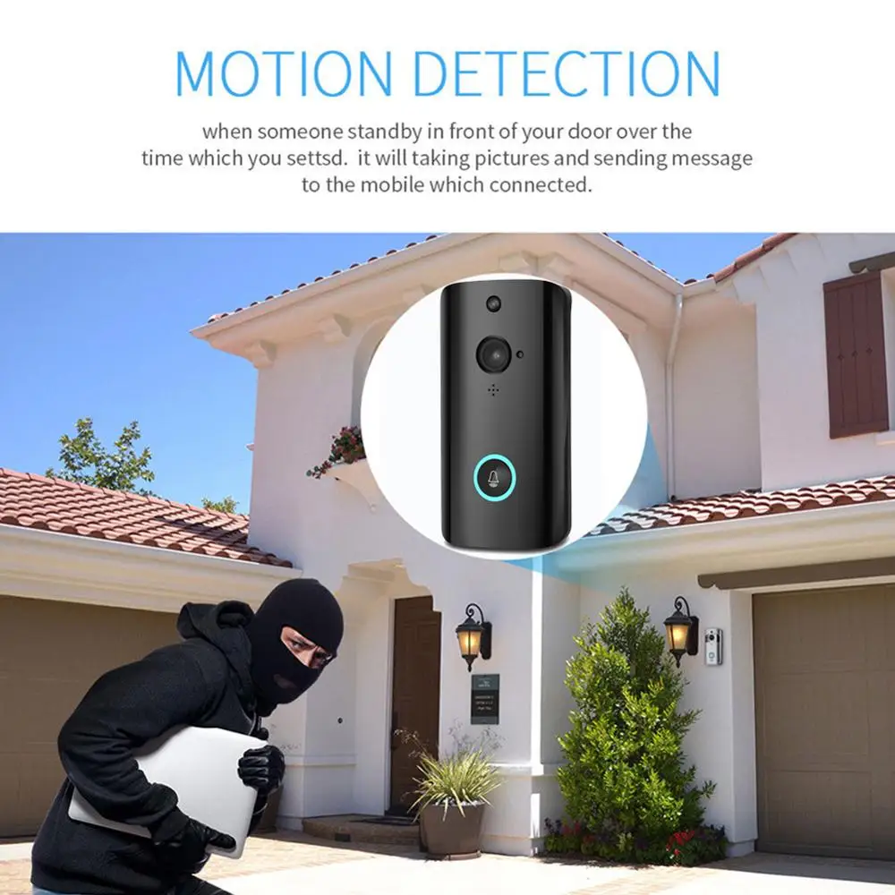 Умный беспроводной дверной звонок для домашней безопасности видеокамера M9 с Wi Fi