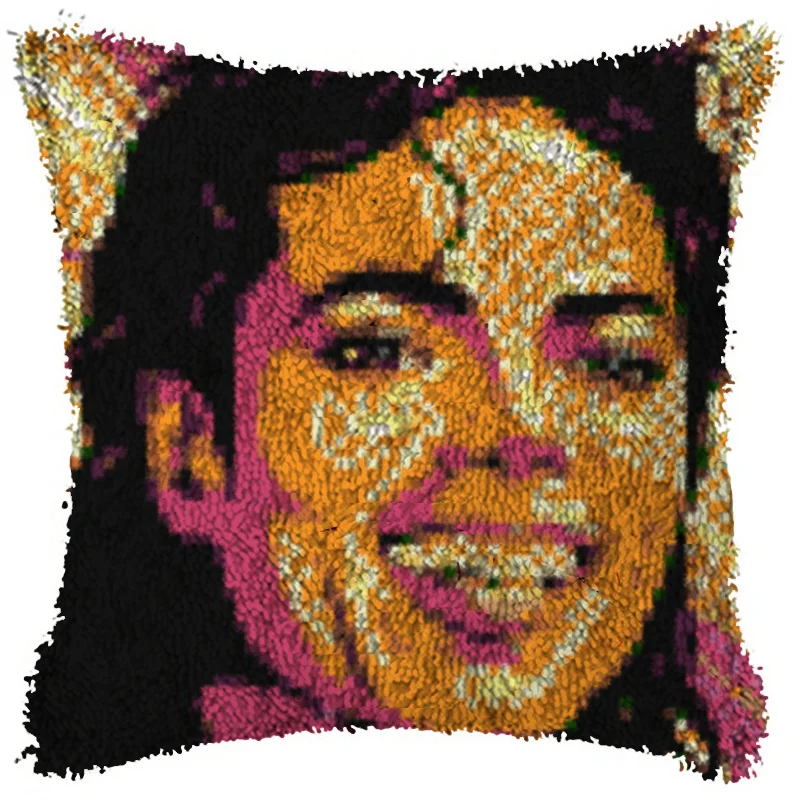 

Jackson Latch Hook Kit Make Cushion Flamingo Canvas Crochet Pillow Case Latch Hook Cushion Cover Arts & Craft