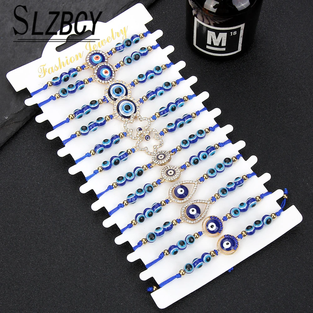 Плетеные веревочные браслеты в богемном стиле для женщин и мужчин 12 шт./компл.