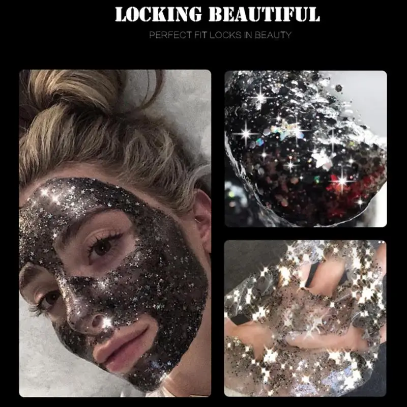 

Hot STAR MASK Glow Job Glitter Gold Peel off Black Face Mask From Black Dots Moisturizing Deep Cleansing facial mask Skin Care