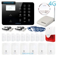 homsecur wireless 4g3ggsm lcd burglar alarm system6 pet friendly pir sensor